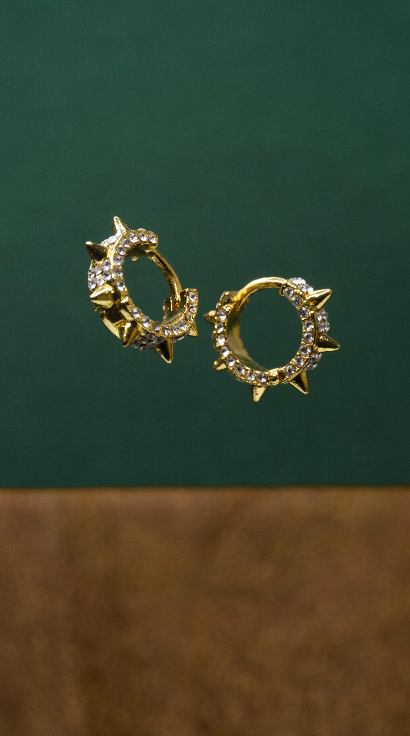 gold spike earings jewelry photo